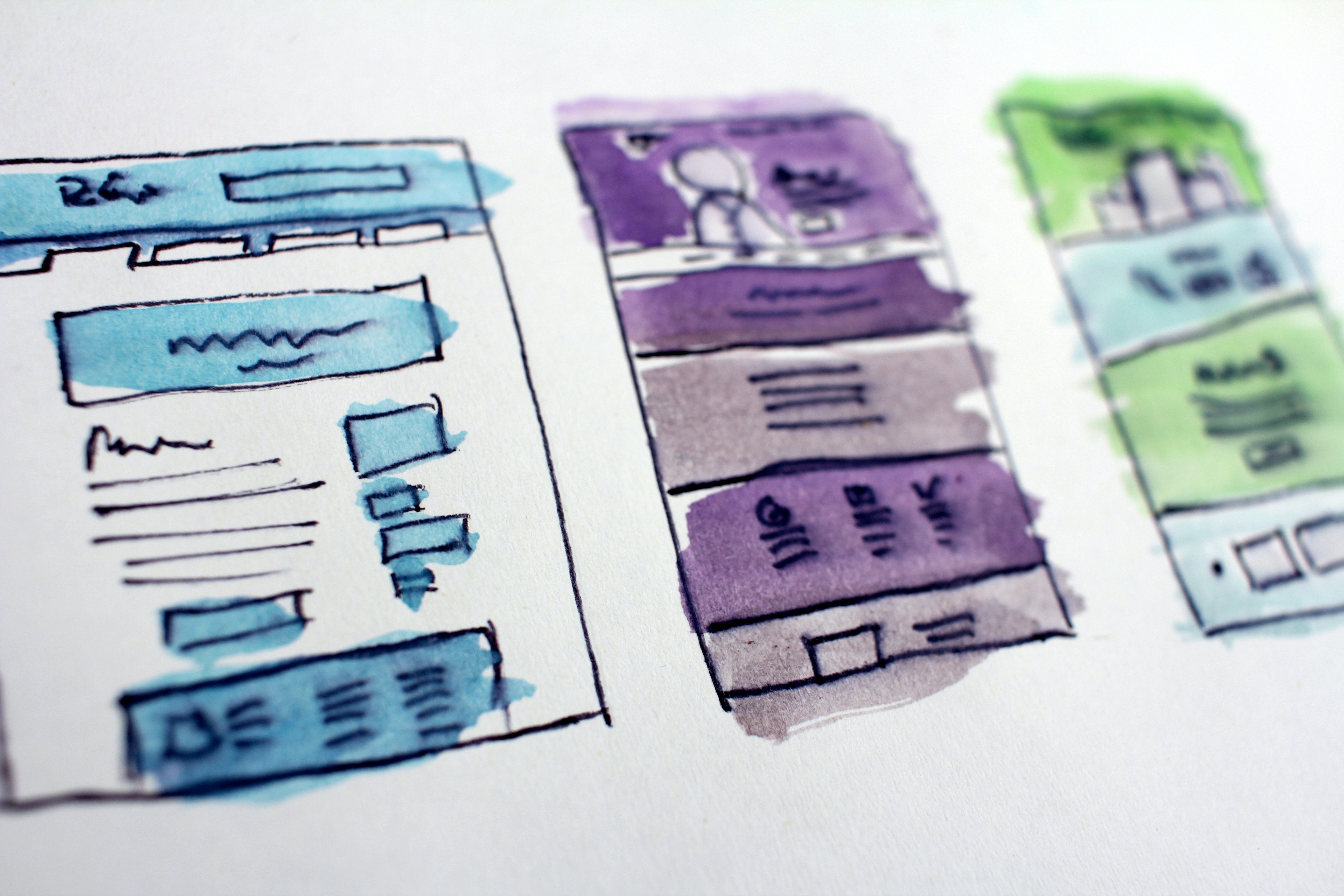 Dessins sur papier (wireframe)